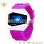 Hot!Jelly colors watch silicone watch band lairplane style led watch