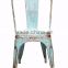 Home Decoration Metal Chair Blue Classical Industrial Furniture