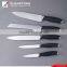6 pcs silicone soft touch handle kitchen knife set with pp utility knife block