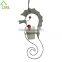 Metal Sea Horse Shaped Hanging Flower Planter