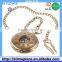 FS FLOWER - IP Plated Copper Material Mechanical Skeleton Pocket Watch Vintage Neckle Accessories