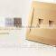 Electrical 2 port wall phone computer outlet network switch