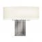 Factory hot sale UK style classic brushed nickel wal torchiere with white bell shaped glass shade for indoor decoration