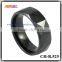 FASHION bangkok jewellery black ceramic ring faceted ceramic for men and women