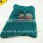 2013 fashion winter and autumn Ladies knitted. solid color hat set with pom pom