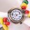 In Stock Retro Ethnic Style Handmade Wood Bead Knitted Bracelet Quartz Analog Wrist Moon Watch