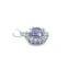 Purple CZ silver925 pendant rhodium plated 925 China jewelry silver