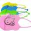 Printed Cartoon Animal Patterns FDA Grade Silicone Baby Bib Christening Drool Bibs