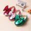 Hot sales Gold & Sliver PU leather Baby girl princess shoes Baby Mocassins Gold Shoes