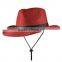 Top Selling Unisex Men Women Straw Floppy Stripe Fedora Hat Beach Trilby Panama Straw Hat