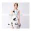 White and Black Floral Printed Sleeveless Bodycon Dress