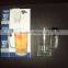 18 ounce clear beer glass mug with handle for drinking