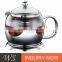 bpa free high grade clear pyrex glass coffee & tea pot
