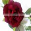 SJ20170004 red wine artificial silk flower rose bud