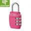 Zinc-Alloyed 3-Dial Combination Shackle Travel Security Lock
