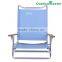 5-Position Lightweight Lay Flat Aluminum Folding Portable Reclining Chair