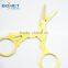 SEM0001G CE Certificated 3-5/8" Professional fully S/S mini thread stork gold plated scissors