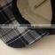Girls fashion blank denim plaid flat cap baby baseball caps printing hat for boy and girls