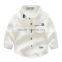 S33478W Casual Button Long-sleeved Cool Kids Baby Boy Shirt