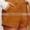 EY0592P 2016 Latest High Waisted Shorts Suede Shorts for Women