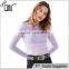 2017 OEM Sheer Minimal-femme Long Sleeves Ruched Fancy Blouse