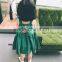 Factory supply 2-7Y little girls hollow back green one-piece dress little girls