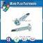 Made in Taiwan Pan Head Phillips Recess Stainless Steel Zinc Plated Zinc Finish Self Drilling Screw