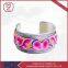 2016 new arrival lady ethnic bangles wholesale antique wide copper and silver open bracelets