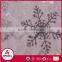 100 Polyester Christmas Snowflake Design Printed Flannel Fleece Blanket