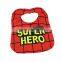 large size 24*33cm super hero two layers waterpoof baby bibs baby drool
