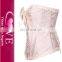 stylish pink shapewear waist fat women sexy garter corset with g string