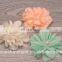 Scallop Ruffuled Ballerina Chiffon Petal Flowers with Crystal Button Spark Rhinestone Buttons Baby Headbands flower