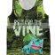 Summer 3D Print Sleeveless Cartoon Slim Fit Women Tank Top