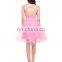Grace Karin Newest Nice Design Girls Bling Bling Beaded Short Pink Prom Dress CL6151-2#