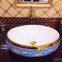 Round shape bathroom  green color wash countertop hand vanity art basin sinks