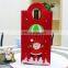 party decorations Christmas Embroidery Snowman Santa Verticle Type Wine Bottle Bag wholesale santa sacks