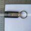 custom embossed leather keychain in black color