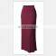 wholesale long skirts 100% polyester women solid color patchwork skirt for women