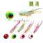 jigging head  fish lure with luminous rubber skirts for deep sea fishing lure
