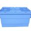 Stackable Logistic Plastic Crate Tote Box with Lid
