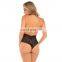 2021 New Sexy Fashion Underwear Women's Lace Hollow Perspective V-ne Halter Bodysuit Sexy Underwear Women