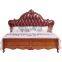 Royal oak wood Queen size bed classic soft double bed