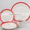 porcelain dinner set with glaze line with color