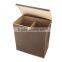 Household laundry basket 2 Compartment Laundry Hamper with Magnetic Lid