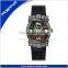 2016 Leather Strap Military Watch With Japan Mvmt