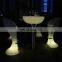outdoor PE plastic led lighted furniture bar rgb color flashing led table and chiars event led furniture funny bar stool rentals