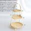 Bamboo Serving Rack, Fruit Bamboo Platter tray, Handmade, Home Decor, Kitchen Organizer