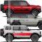 For Ford Bronco Body Side Stripe Skirt Roof Hood Decal Sticker  Vinyl Sport Badge Car Styling Accessories Red