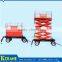 Mobile scissor ladder platform, railing scissor lift