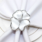 Bulk Wholesale Design Plastic Silver Gold White Flower Napkin Rings for Wedding Table